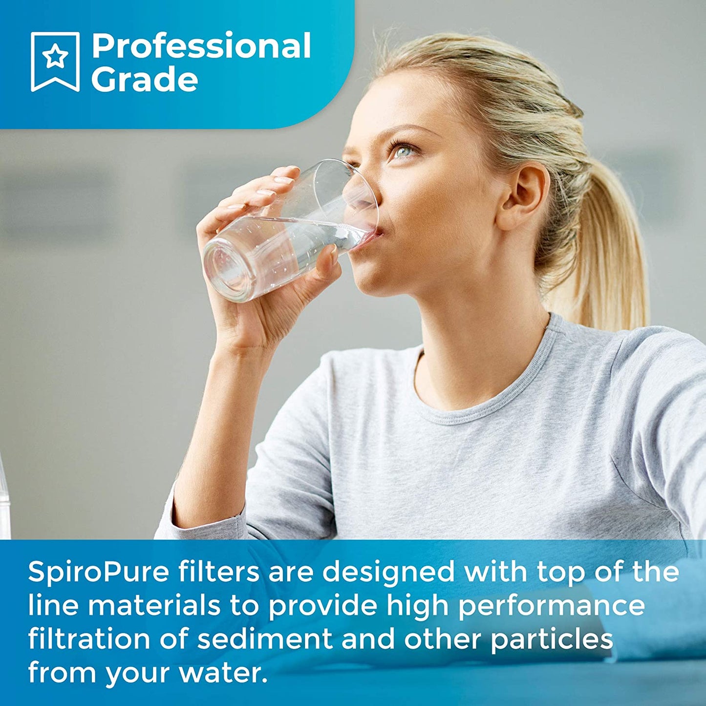 SpiroPure SP-P1-20 20x2.5 Melt-Blown Polypropylene Filter, 1 Micron