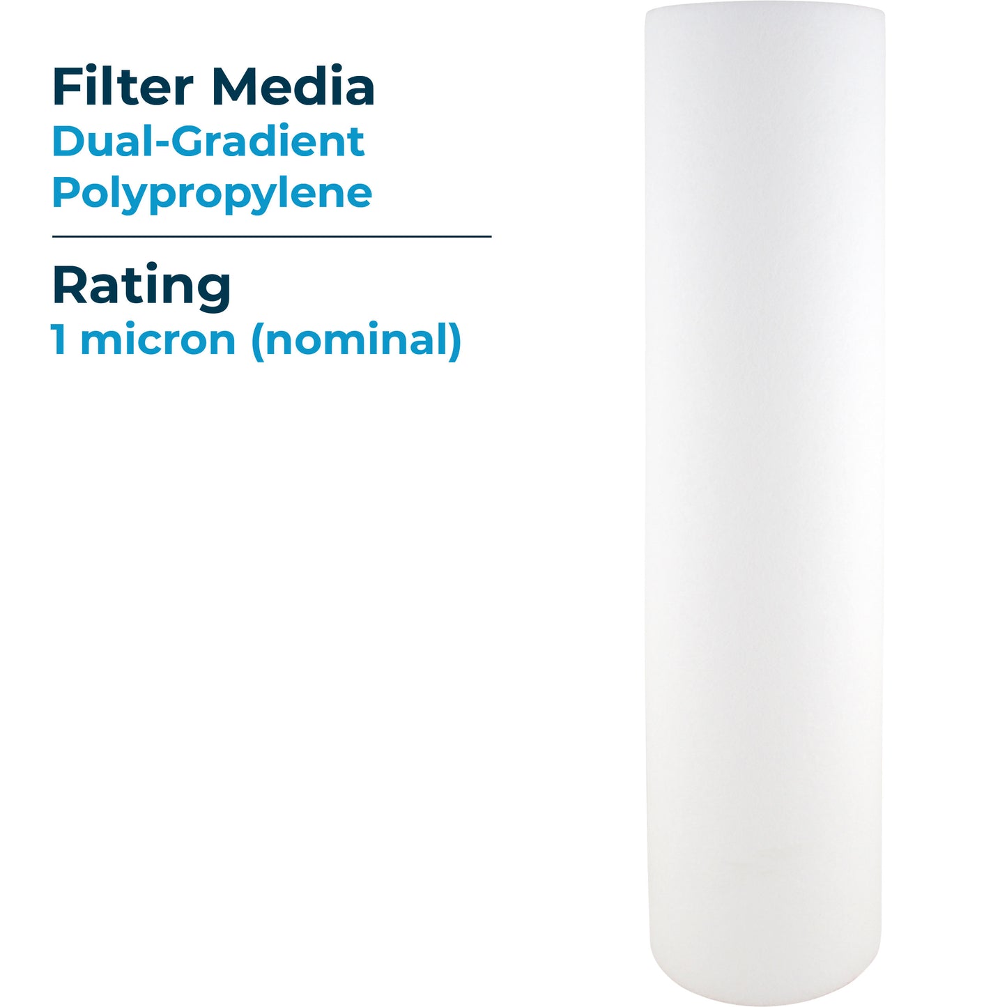 SpiroPure SP-DD-2501-20BB 20x4.5 Dual Gradient Polypropylene Filter 1 Micron