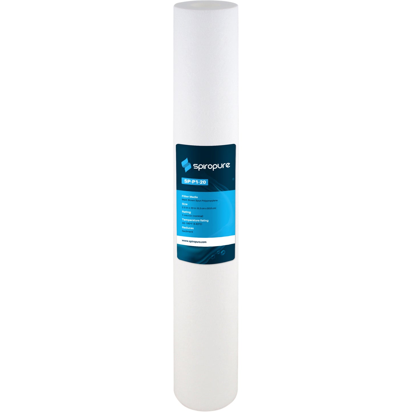 SpiroPure SP-P1-20 20x2.5 Melt-Blown Polypropylene Filter, 1 Micron