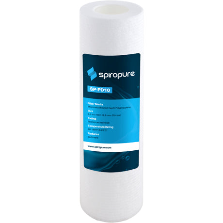 SpiroPure SP-PD10 10x2.5 Thermal Bonded Polypropylene Filter, 10 Micron