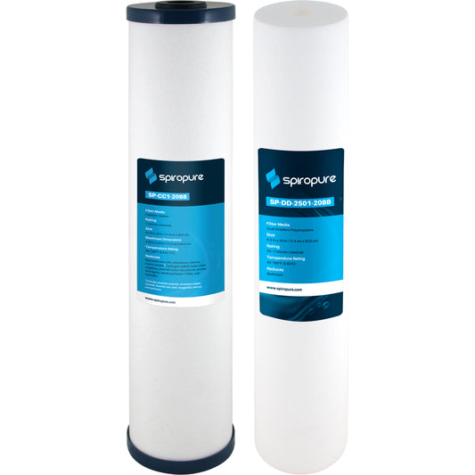 SpiroPure SP-WH225 Whole House Water Filter 2 Replacement Cartridge Set